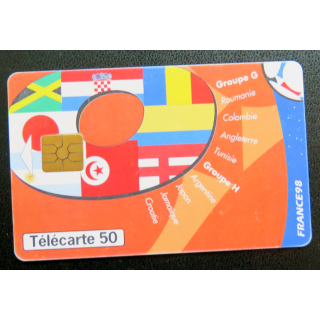 Carte téléphonique Télécarte 50 coupe du Monde France 98