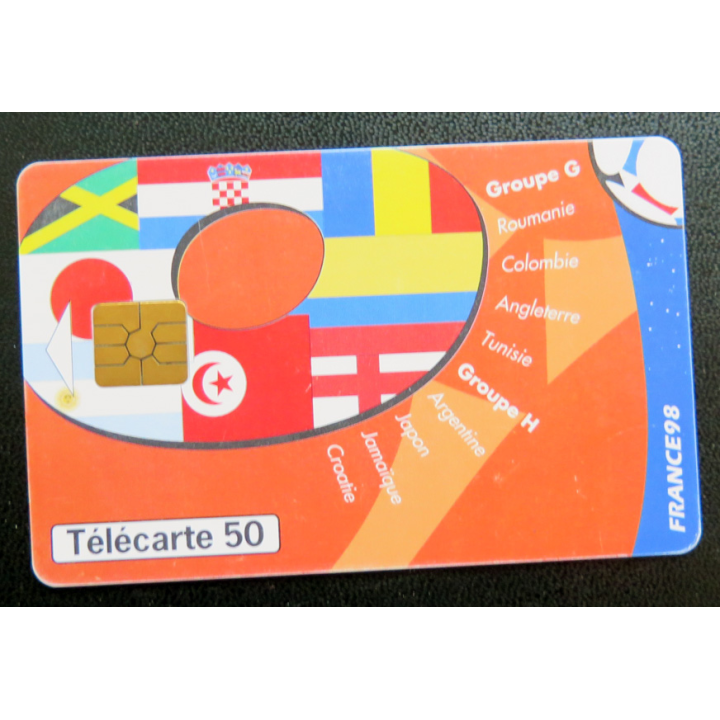Carte téléphonique Télécarte 50 coupe du Monde France 98