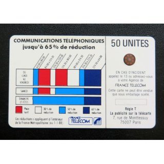 Carte téléphonique Télécarte 50 Pour téléphoner choisissez votre heure