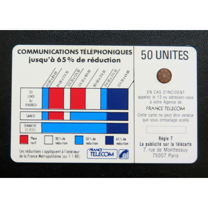 Carte téléphonique Télécarte 50 Pour téléphoner choisissez votre heure