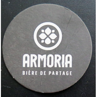 DESSOUS DE VERRE A BIERE : Armoria bière de partage diamètre 10 cm