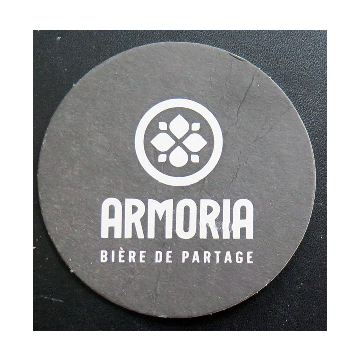 DESSOUS DE VERRE A BIERE : Armoria bière de partage diamètre 10 cm