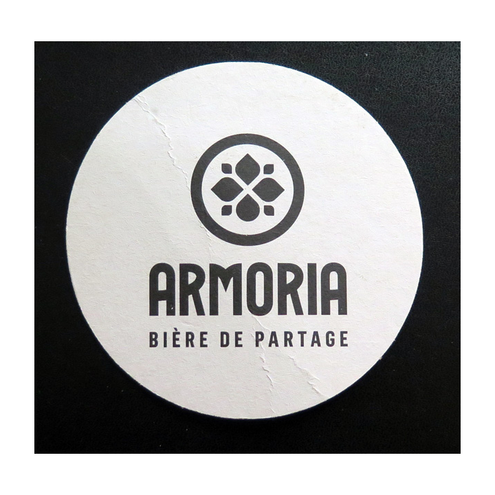 DESSOUS DE VERRE A BIERE : Armoria bière de partage diamètre 10 cm