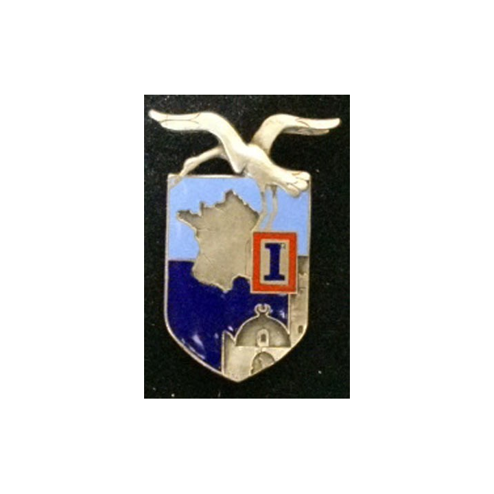 1° CA : 1° CORPS D'ARMEE ÉMAIL CIGOGNE (UNE ÉPINGLE COUPÉE)