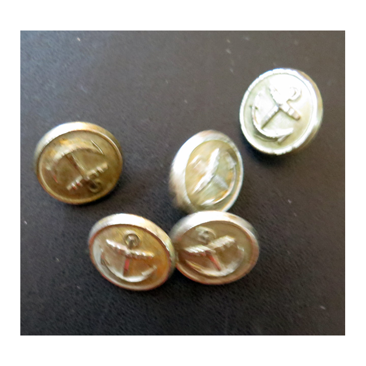 RUSSIE : 5 boutons de la marine russe réalisation US production pour la Russie