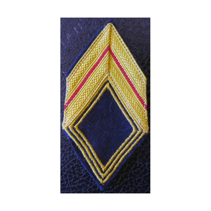 LOSANGE DE BRAS MODÈLE 45 : écusson de manche de brigadier hors unité des chasseurs d'Afrique ( RCA) AFN