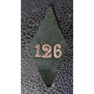 PATTE DE COL : Patte de col du 126° groupe de transport de personnel de 1939 chiffre en canetille