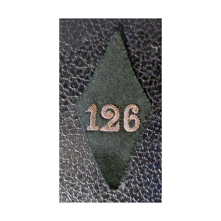 PATTE DE COL : Patte de col du 126° groupe de transport de personnel de 1939 chiffre en canetille