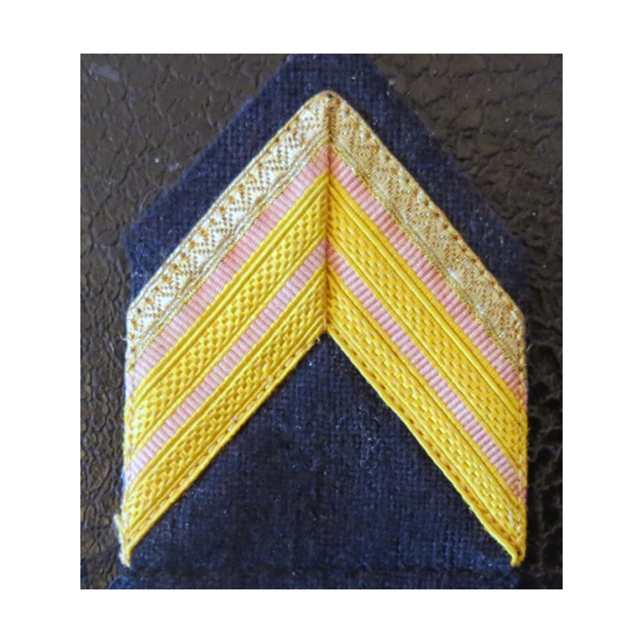 LOSANGE DE BRAS MODÈLE 45 : écusson et galons de manche de brigadier chef hors unité des chasseurs d'Afrique ( RCA) AFN