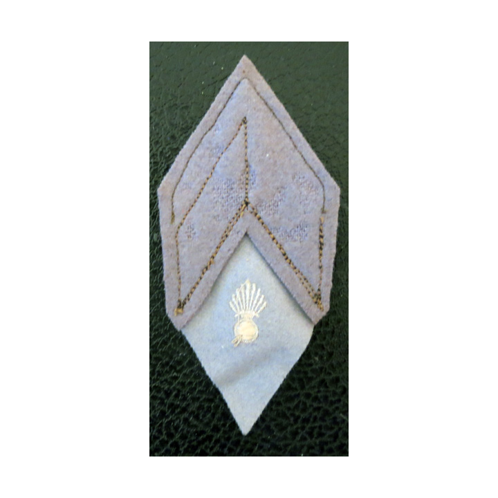 LOSANGE DE BRAS MODÈLE 45 : écusson de brigadier chef de l'Ecole d'Application de l'Arme Blindée (Saumur)