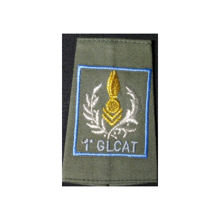 FOURREAU COMBAT 1°GLCAT BORDURES BLEU CLAIR