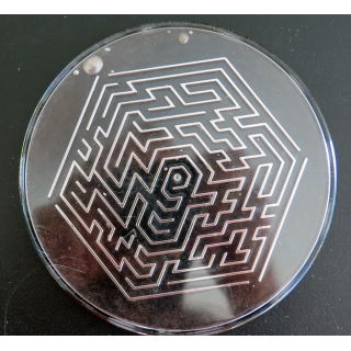 Vieux Jeu du Labyrinthe avec une bulle en Mercure (dangereux pour les enfants)