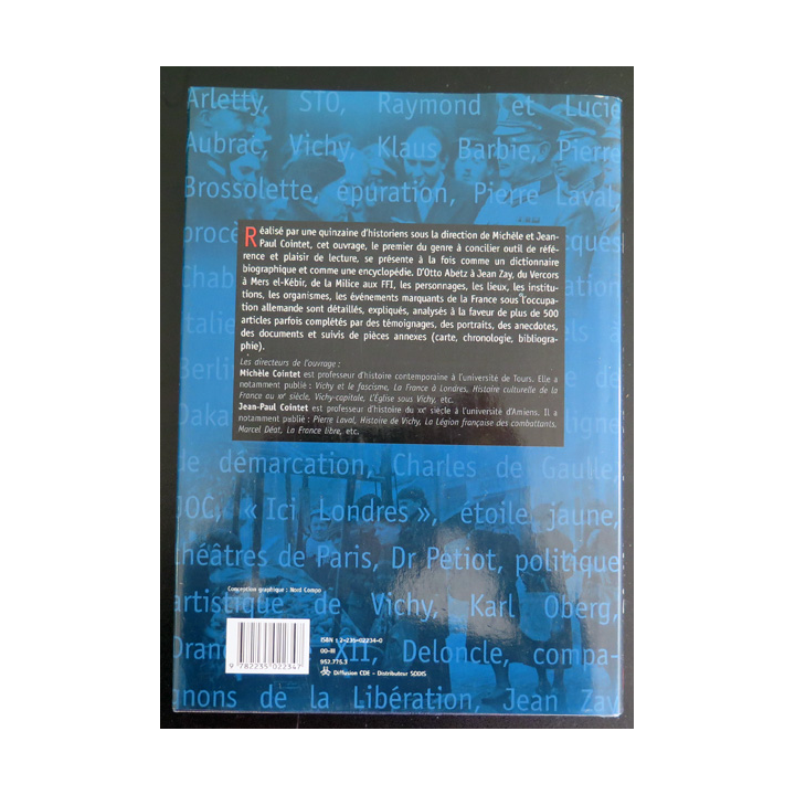 Dictionnaire historique de la France sous l'Occupation de Michèle et Jean-Paul Cointet (Taillandier)