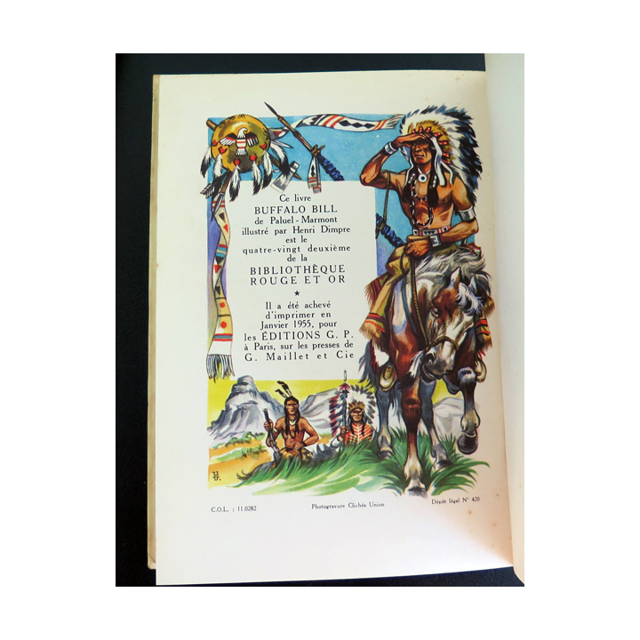 Buffalo Bill de Paluel-Marmont collection Rouge et Or éditions G.P 1955