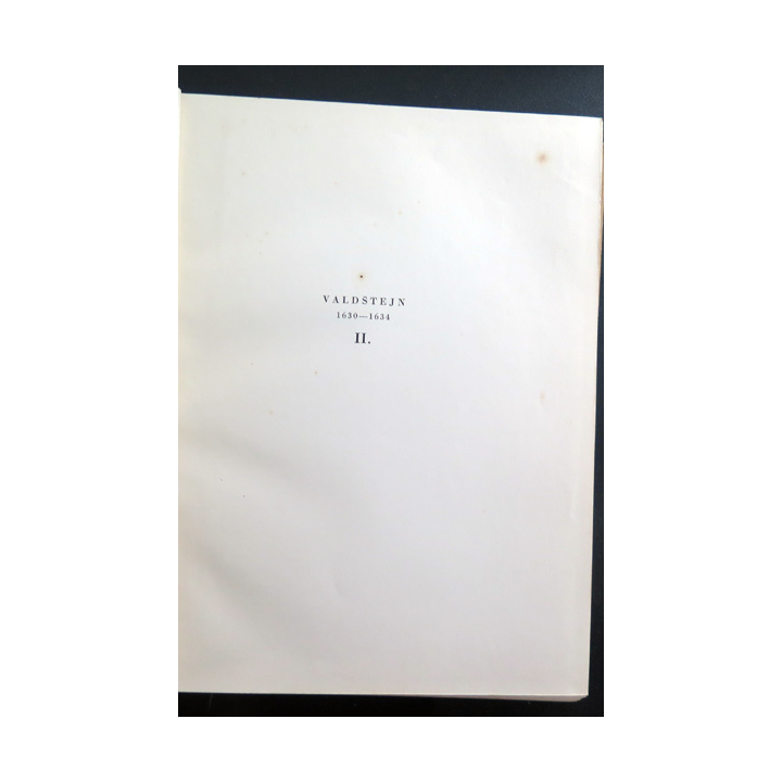 2 superbes volumes tchèques de Valdstejn 1630-1634 par Joseph Pekar (1933)