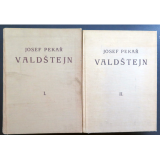 2 superbes volumes tchèques de Valdstejn 1630-1634 par Joseph Pekar (1933)