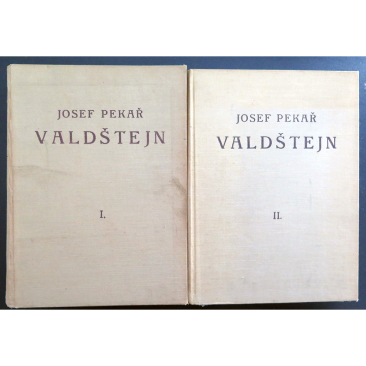 2 superbes volumes tchèques de Valdstejn 1630-1634 par Joseph Pekar (1933)