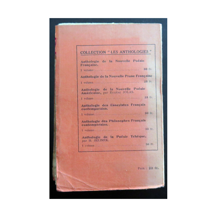 Histoire de la Littérature Tchèque des origines à 1850 ed du sagittaire 1930