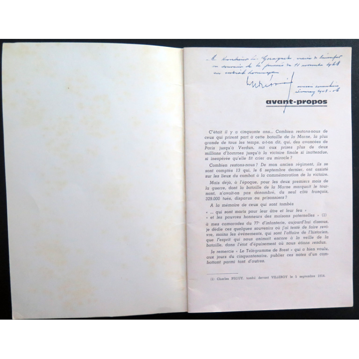 1914 : La Marne Souvenirs d'un combattant de André David Cartes et dessins de l'Auteur