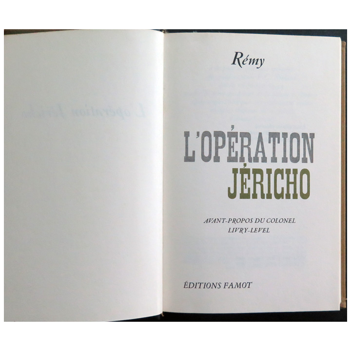 L'opération Jéricho de Rémy Editions Famot 1974