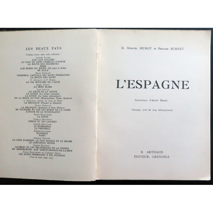 L ESPAGNE de Manuel SIUROT et Philippe BURNET  1936