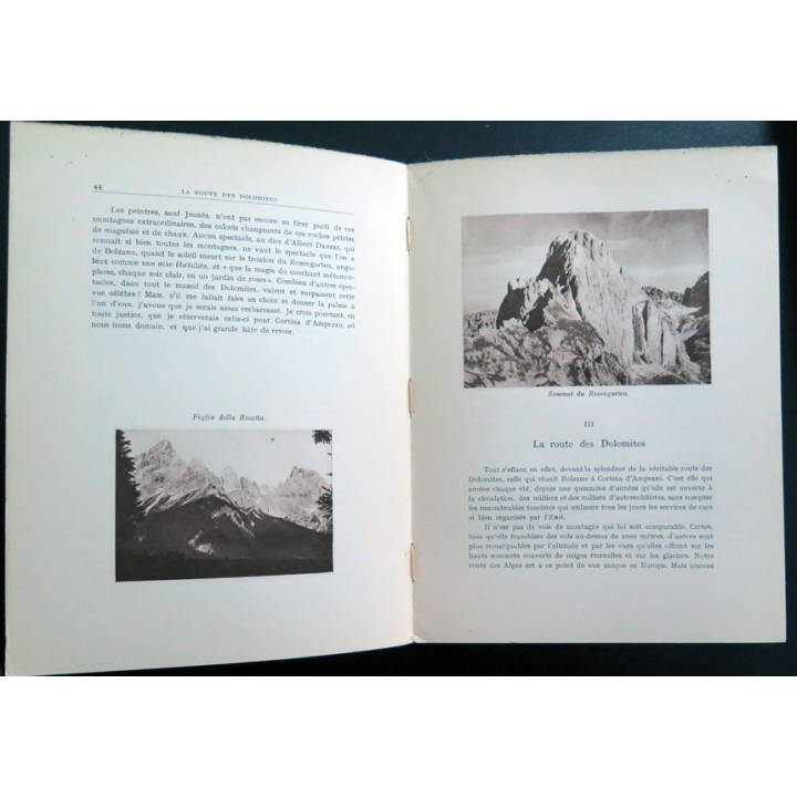 La Route des Dolomites de gabriel Faure 1926. Tranche un peu usée
