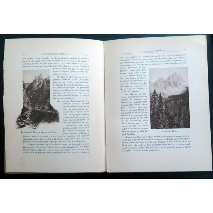 La Route des Dolomites de gabriel Faure 1926. Tranche un peu usée