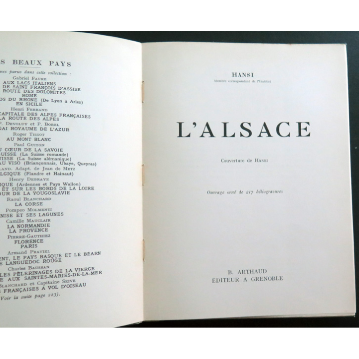 L'Alsace de Hansi 1936. Tranche un peu usée