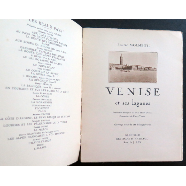 Venise et ses lagunes de Pompeo Molmenti 1929. Tranche un peu usée