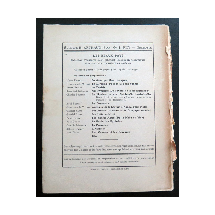 Au coeur de l'Espagne de Manuel Siurot et Philine Burnet 1932. Tranche très abimée et déchirée