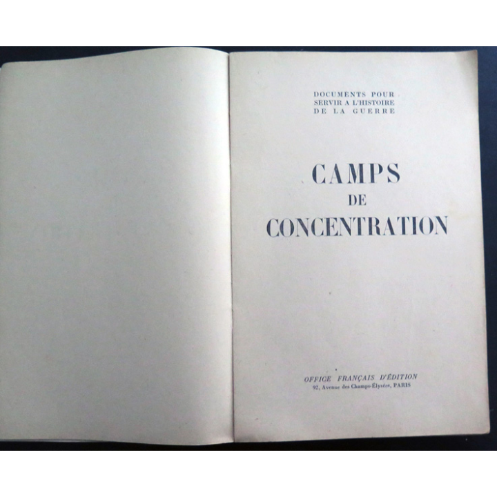 Camps de concentration Servie d'information des crimes de guerre 1946