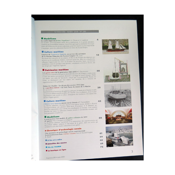 Revue Neptunia n° 289 Association des amis du musée de la Marine mars 2018