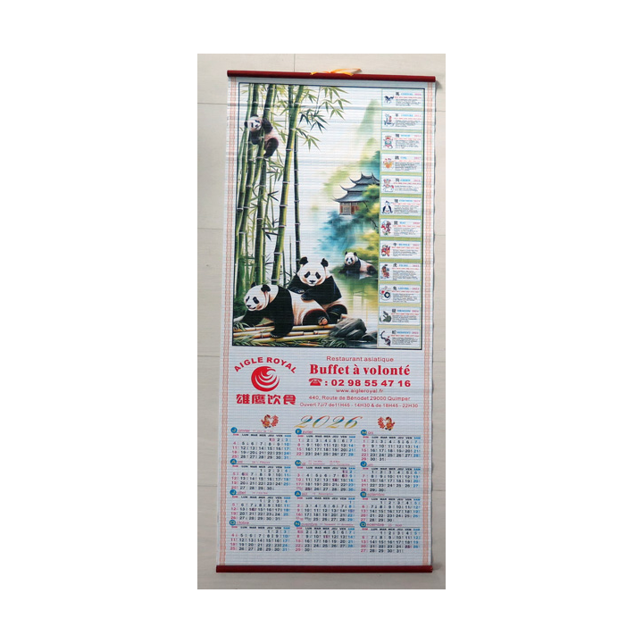 Calendrier façon Bambou 2026 made in China