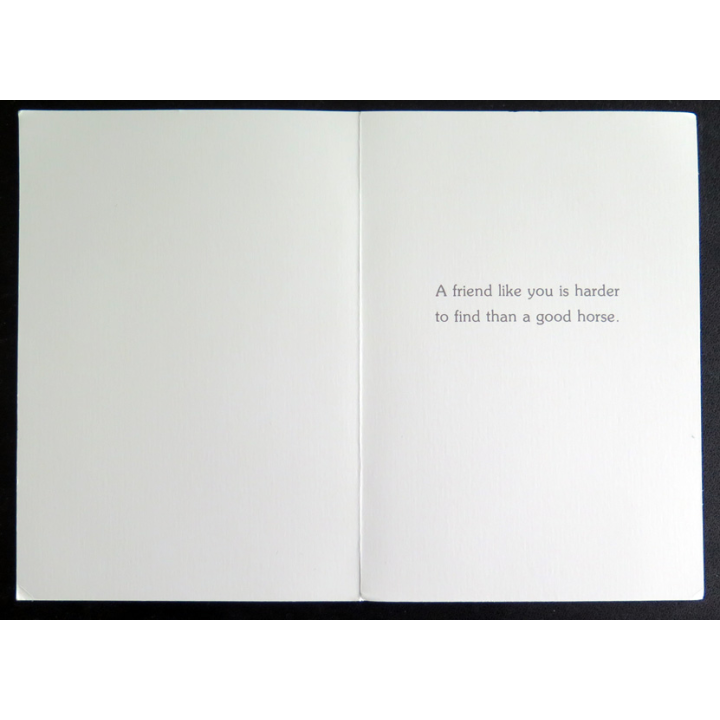 Double carte The Horse trader par Mike Scovel 12 x 17 cm