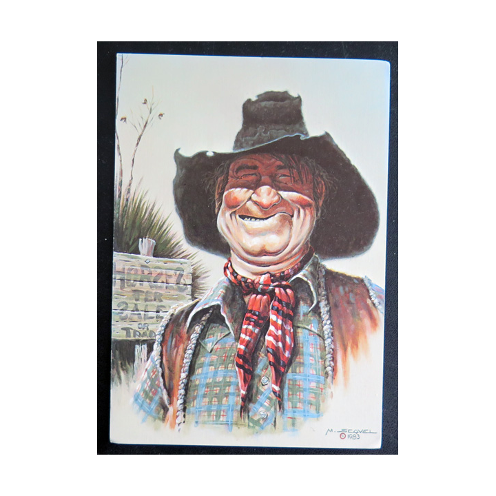 Double carte The Horse trader par Mike Scovel 12 x 17 cm