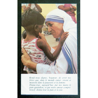IMAGE PIEUSE : les amis de Mère Thérésa 8 x 13 cm avec prière