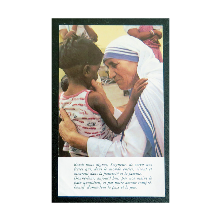 IMAGE PIEUSE : les amis de Mère Thérésa 8 x 13 cm avec prière