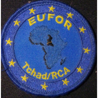 INSIGNE TISSU EUFOR TCHAD / RCA DIAMÈTRE 7 cm