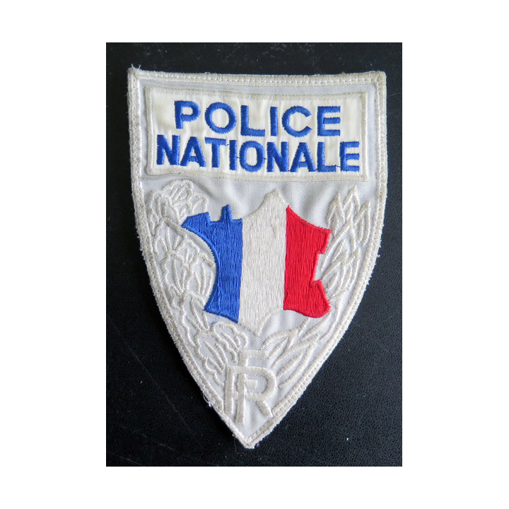 POLICE NATIONALE : insigne tissu de la Police Nationale sur scratch 10 x 14 cm