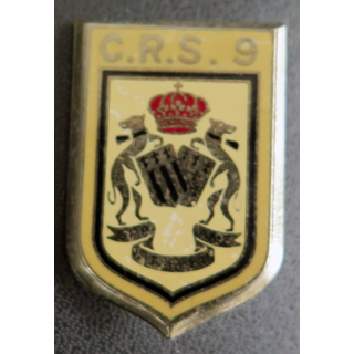 CRS 9 : insigne de la compagnie républicaine de sécurité n° 9 fabrication Drago Paris