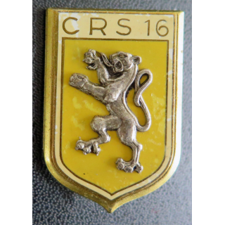 CRS 16 : insigne de la compagnie républicaine de sécurité n° 16 fabrication Drago Paris