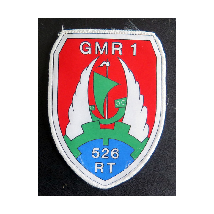 526° RT GMR1 : insigne tissu du GMR 1 du 526° régiment du train 13 x 9,5 cm