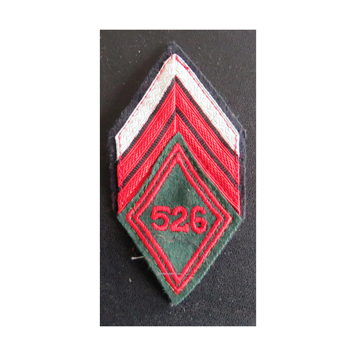 526° RT : Galon de caporal chef PDL du 526° régiment du train avec crochets de fixation