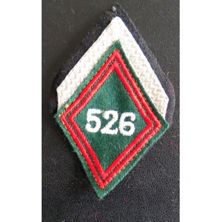 526° RT : Galon de sergent appelé (PDL) du 526° régiment du train avec crochets de fixation