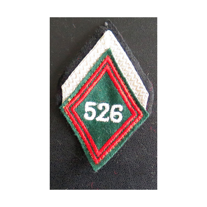526° RT : Galon de sergent appelé (PDL) du 526° régiment du train avec crochets de fixation