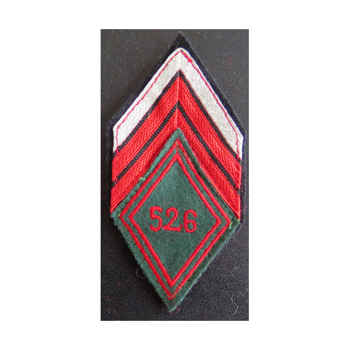 526° RT : Galon de caporal chef PDL du 526° régiment du train avec crochets de fixation