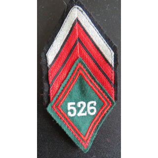 526° RT : Galon de caporal chef PDL du 526° régiment du train avec crochets de fixation