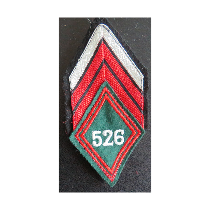 526° RT : Galon de caporal chef PDL du 526° régiment du train avec crochets de fixation