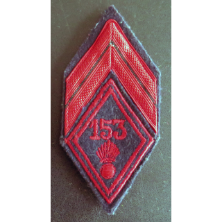 153° RI : Galon de caporal appelé (PDL) du 153° régiment d'infanterie avec crochets de fixation