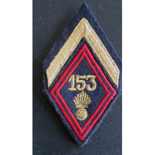 153° RI : Galon de sergent appelé (PDL) du 153° régiment d'infanterie avec crochets de fixation